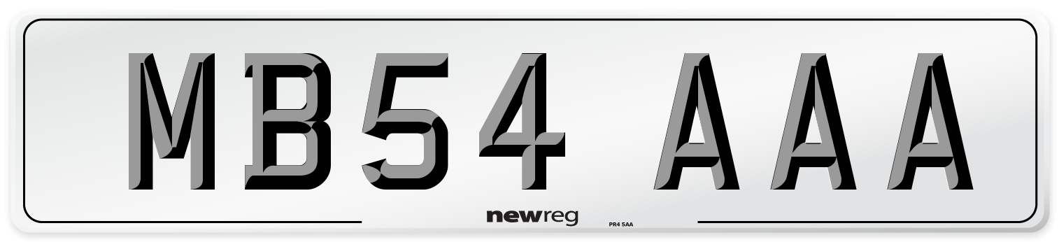 MB54 AAA Number Plate from New Reg